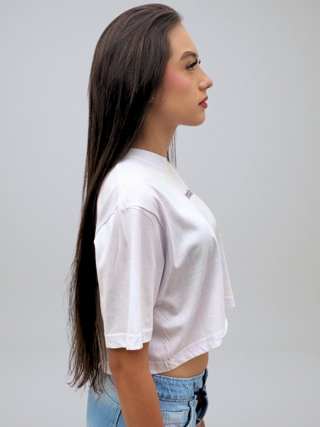 Crop top Line Women White DIVERSUM