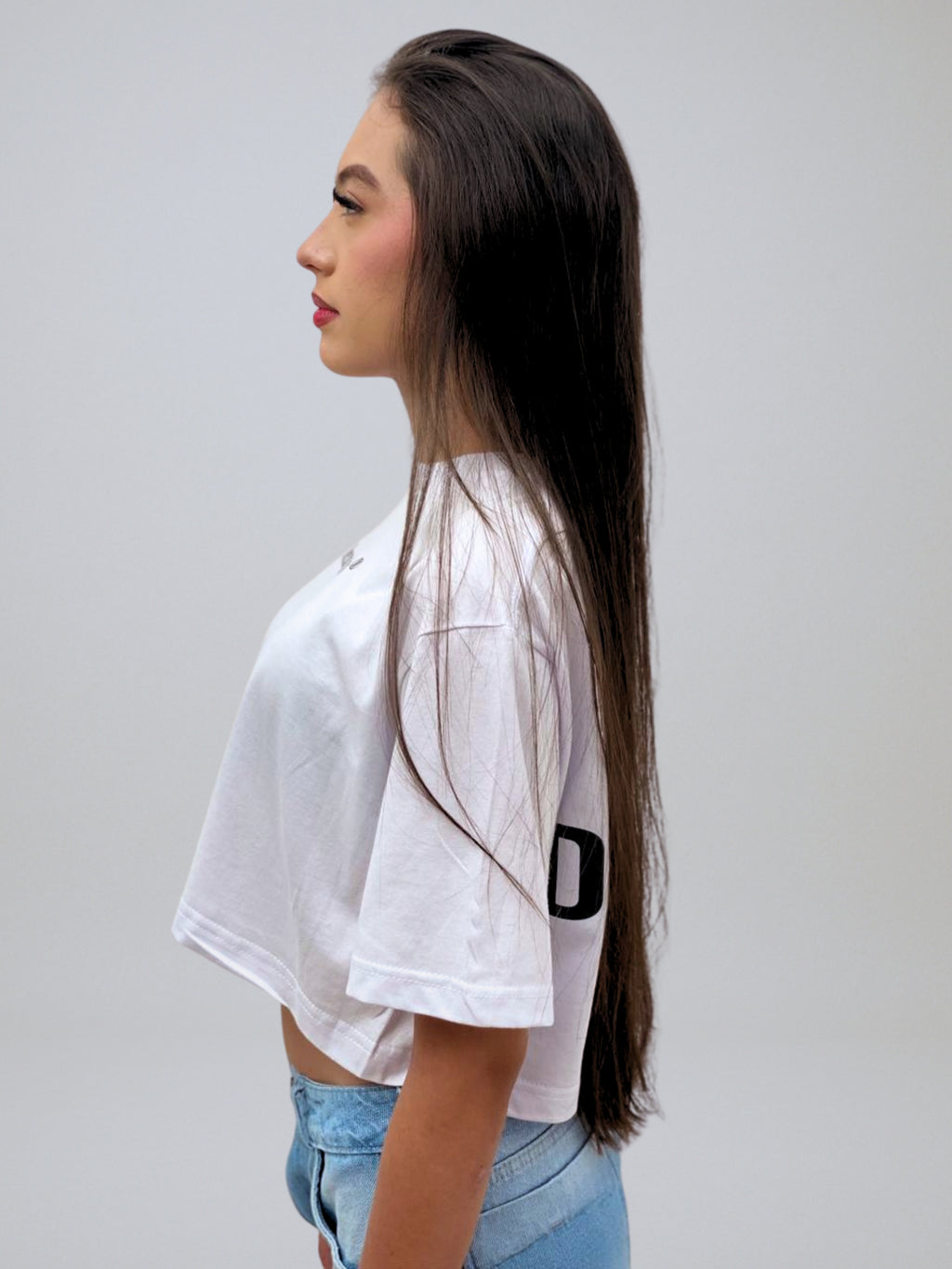 Crop top Line Women White DIVERSUM